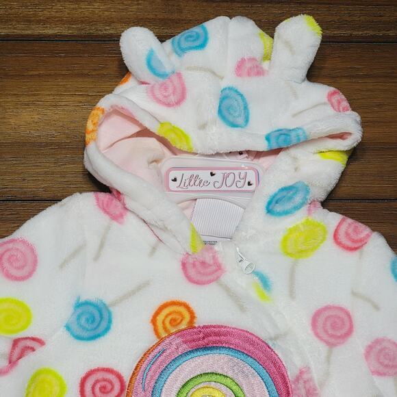 Little Joy Infant Heavy Thermal White Jumper w/ Lollipops - Size 3-6M NWT - Picture 2 of 7